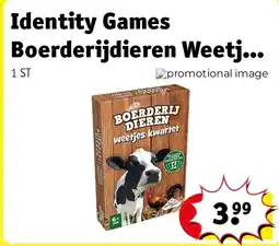 Kruidvat Identity Games Boerderijdieren Weetjes Kwartet aanbieding