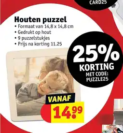 Kruidvat Houten puzzel aanbieding