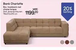 Leen Bakker Bank Charlotte aanbieding