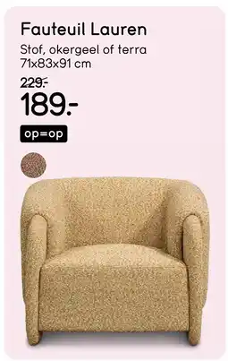 Leen Bakker Fauteuil Lauren aanbieding
