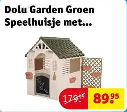 Kruidvat Dolu Garden Groen Speelhuisje met Accessoires aanbieding