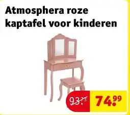 Kruidvat Atmosphera roze kaptafel voor kinderen aanbieding