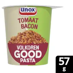 Albert Heijn Unox Volkoren goodpasta tomaat bacon aanbieding