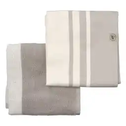Albert Heijn Walra Keukentextielset stone stripe aanbieding