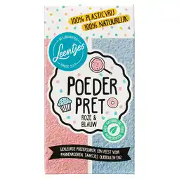 PLUS Leentjes Poederpret roze/blauw aanbieding