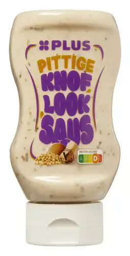 PLUS PLUS Tafelsaus pittige knoflooksaus aanbieding
