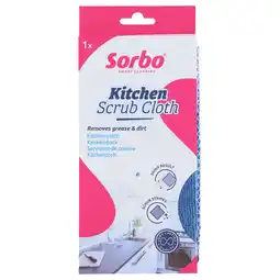 PLUS Sorbo Kitchen scrub Cloth 32x38 aanbieding