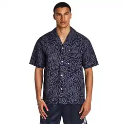 Foot Locker LCKR Tenzin Button Front Shirt T-shirts Heren - Blauw - Maat XS - Poly Jersey aanbieding
