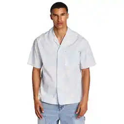 Foot Locker LCKR Tenzin Button Front Shirt T-shirts Heren - Blauw - Maat M - Poly Jersey aanbieding