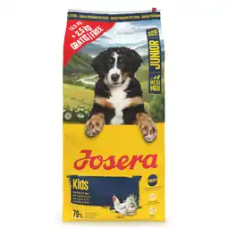 Zooplus 12 ,5 kg + 2 ,5 kg Josera droogvoer voor honden 15 kg - Medi/Maxi Junior Kids aanbieding