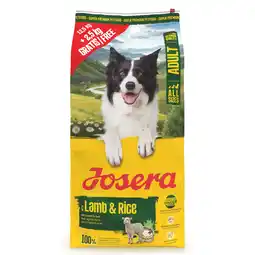 Zooplus 12 ,5 kg + 2 ,5 kg Josera droogvoer voor honden 15 kg - Adult Lam & Rijst 12,5 + 2,5 kg aanbieding
