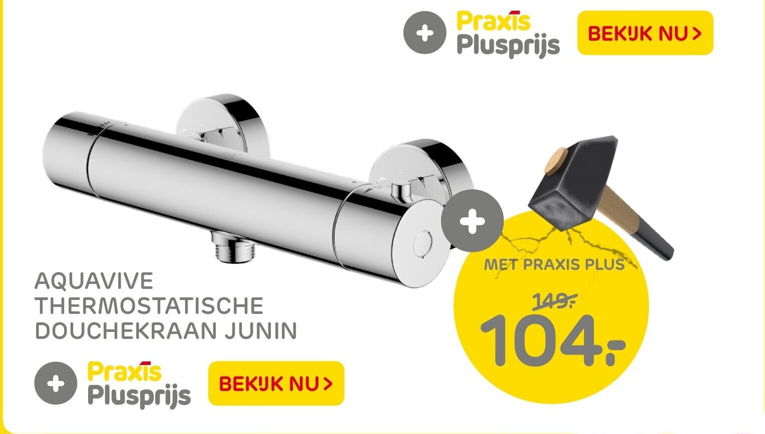 Aquavive thermostatische douchekraan junin aanbieding bij Praxis
