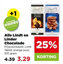 PLUS Alle Lindt en Lindor Chocolade aanbieding