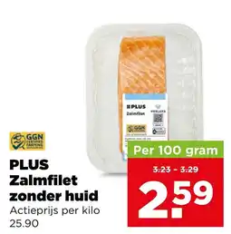 PLUS PLUS Zalmfilet zonder huid aanbieding