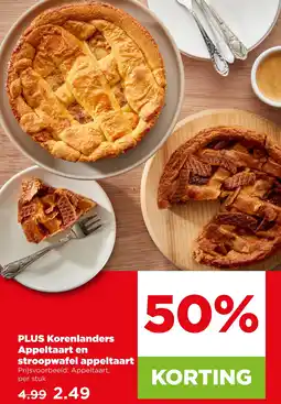 PLUS PLUS Korenlanders Appeltaart en stroopwafel appeltaart aanbieding