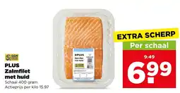 PLUS PLUS Zalmfilet met huid aanbieding