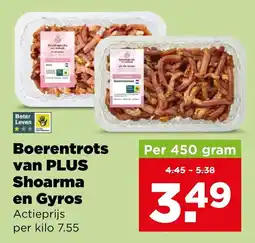 PLUS Boerentrots van PLUS Shoarma en Gyros aanbieding