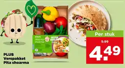 PLUS PLUS Verspakket Pita shoarma aanbieding