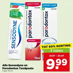 PLUS Alle Sensodyne en Parodontax Tandpasta aanbieding