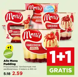 PLUS Alle Mona Pudding aanbieding