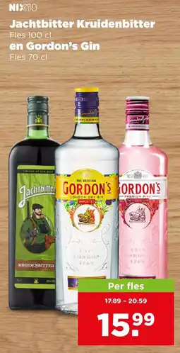 PLUS Jachtbitter Kruidenbitter en Gordon's Gin aanbieding