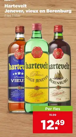 PLUS Hartevelt Jenever, vieux en Berenburg aanbieding
