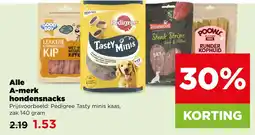 PLUS Alle A-merk hondensnacks aanbieding