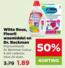 PLUS Witte Reus, Fleuril wasmiddel en Dr. Beckman aanbieding