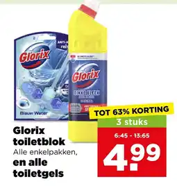 PLUS Glorix toiletblok en alle toiletgels aanbieding