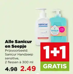 PLUS Alle Sanicur en Seepje aanbieding
