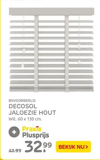 Praxis Decosol jaloezie hout 60 x 130 cm aanbieding