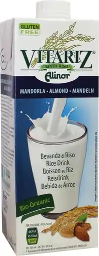 De Online Drogist Vitariz Rijstrank Amandel Bio 1LT aanbieding