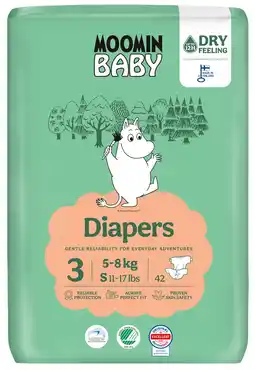 De Online Drogist Moomin Baby Luier 3 Midi 42ST aanbieding