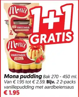 Dekamarkt Mona pudding aanbieding