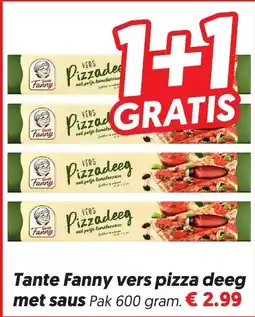 Dekamarkt Tante Fanny vers pizza deeg aanbieding