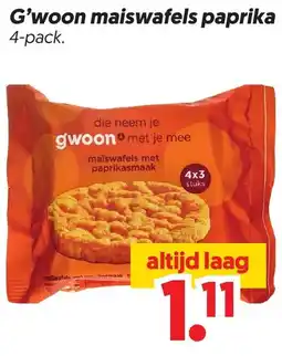 Dekamarkt G'woon maiswafels paprika aanbieding