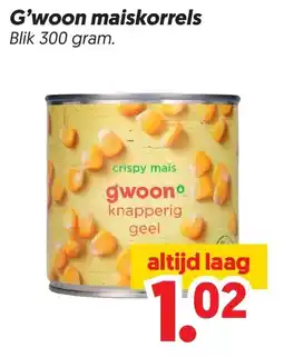 Dekamarkt G'woon maiskorrels aanbieding