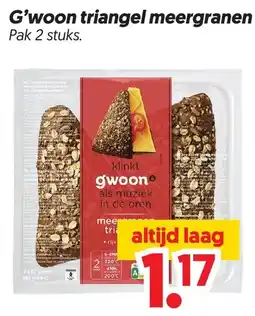 Dekamarkt G'woon triangel meergranen aanbieding