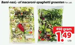 Dekamarkt Bami-nasi,- of macaroni-spaghetti groenten aanbieding
