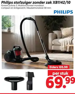 Dekamarkt Philips stofzuiger zonder zak aanbieding