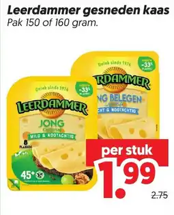 Dekamarkt Leerdammer gesneden kaas aanbieding
