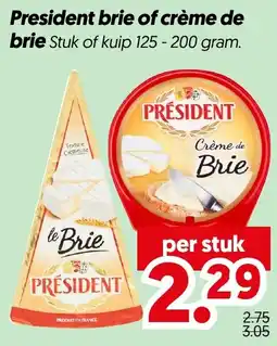 Dekamarkt President brie of crème de brie aanbieding