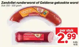 Dekamarkt Zandvliet runderworst of Gelderse gekookte worst aanbieding