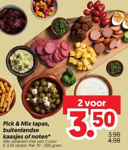 Dekamarkt Pick & Mix tapas, buitenlandse kaasjes of noten* aanbieding