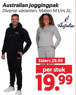 Dekamarkt Australian joggingpak aanbieding