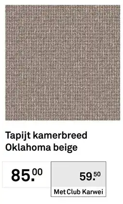 Karwei Tapijt kamerbreed Oklahoma beige aanbieding