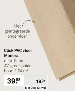 Karwei Click PVC vloer Manera aanbieding