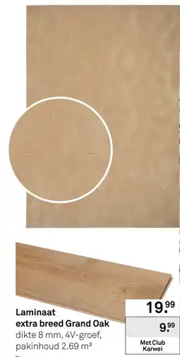 Karwei Karwei laminaat extra breed Grand Oak aanbieding