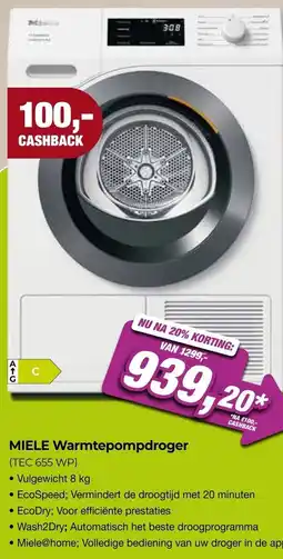 EP Beerepoot Miele Warmtepompdoerger aanbieding