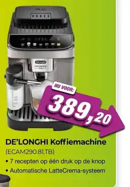 EP Beerepoot De'Longhi Koffiemachine (ECAM290.81.TB) aanbieding